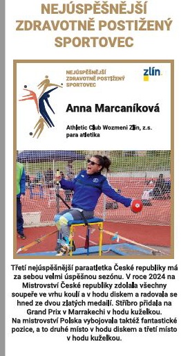 Sportovec roku města Zlín 2024